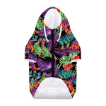 Tropical Hawaiian Jungle Print Dog Zip Up Hoodie