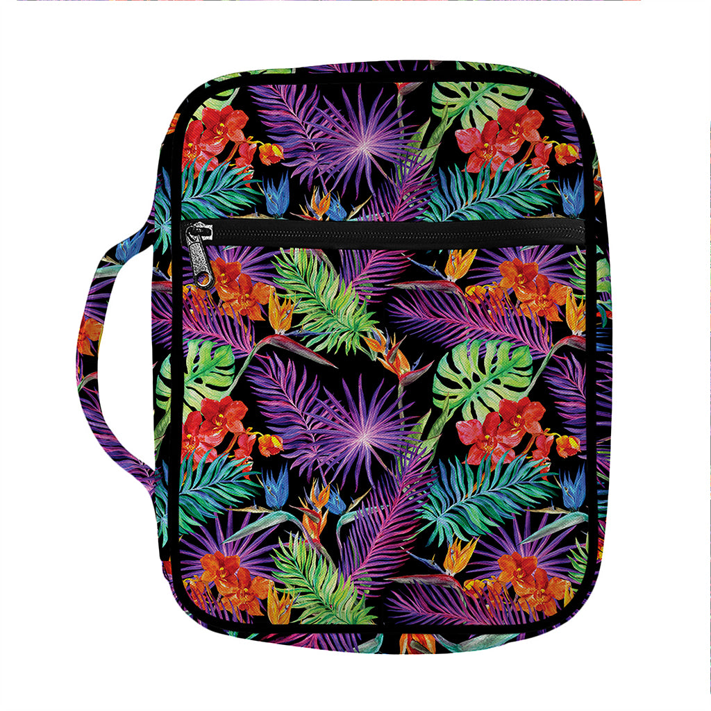 Tropical Hawaiian Jungle Print Front Pocket Bible Bag