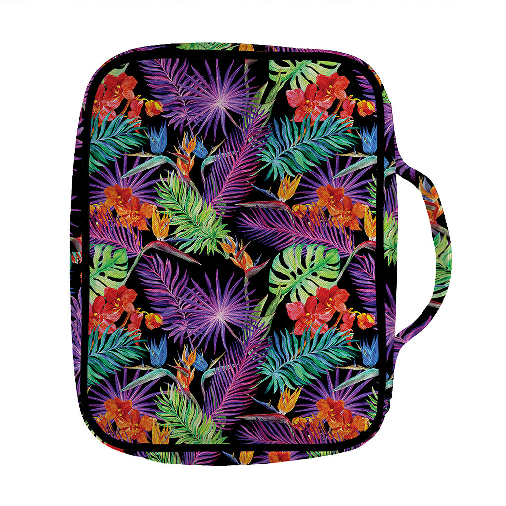 Tropical Hawaiian Jungle Print Front Pocket Bible Bag