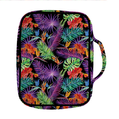 Tropical Hawaiian Jungle Print Front Pocket Bible Bag