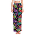 Tropical Hawaiian Jungle Print High Slit Maxi Skirt