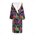 Tropical Hawaiian Jungle Print Hooded Bathrobe
