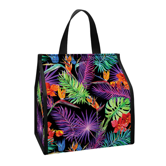 Tropical Hawaiian Jungle Print Insulated Lunch Tote