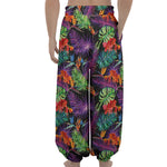Tropical Hawaiian Jungle Print Lantern Pants