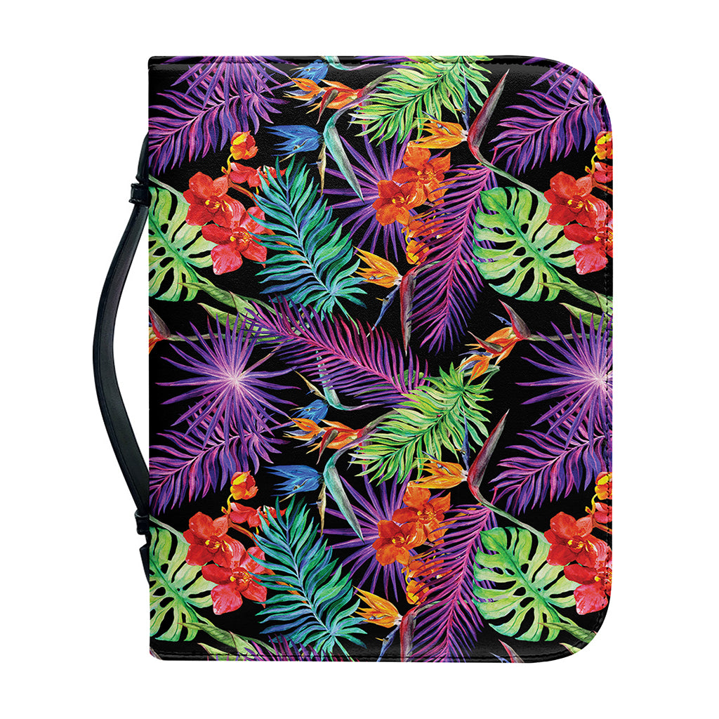 Tropical Hawaiian Jungle Print Leather Bible Cover