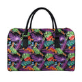 Tropical Hawaiian Jungle Print Leather Duffel Bag