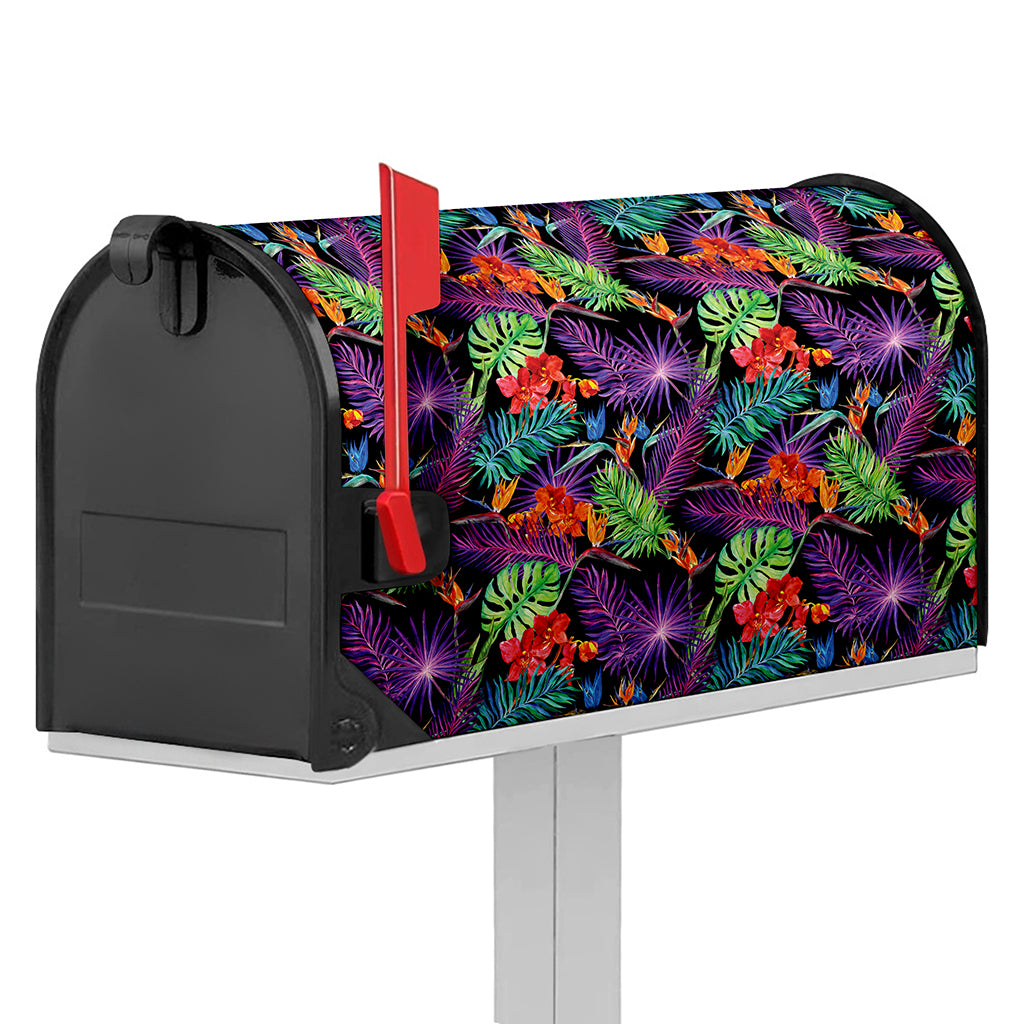 Tropical Hawaiian Jungle Print Mailbox Cover