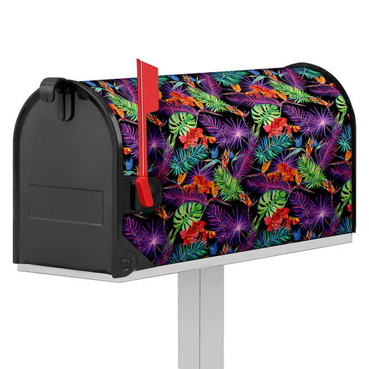 Tropical Hawaiian Jungle Print Mailbox Cover