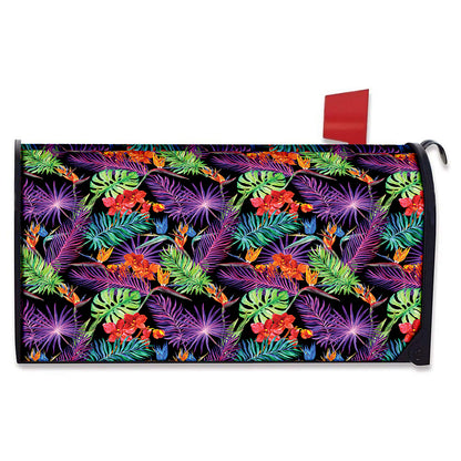 Tropical Hawaiian Jungle Print Mailbox Cover