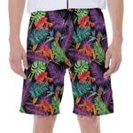 Tropical Hawaiian Jungle Print Men's Beach Shorts