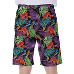 Tropical Hawaiian Jungle Print Men's Beach Shorts