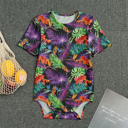 Tropical Hawaiian Jungle Print Men's Bodysuit