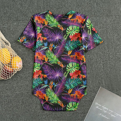 Tropical Hawaiian Jungle Print Men's Bodysuit