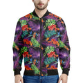 Tropical Hawaiian Jungle Print Men's Bomber Jacket