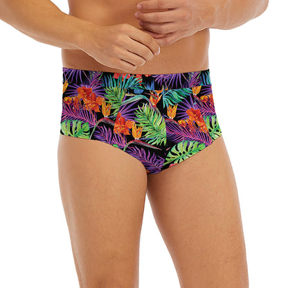 Tropical Hawaiian Jungle Print Men's Briefs