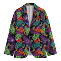 Tropical Hawaiian Jungle Print Men's Cotton Blazer