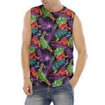Tropical Hawaiian Jungle Print Men's Fitness Tank Top