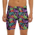 Tropical Hawaiian Jungle Print Men's Long Boxer Briefs