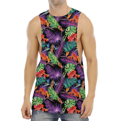 Tropical Hawaiian Jungle Print Men's Muscle Tank Top