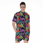 Tropical Hawaiian Jungle Print Men's Rompers