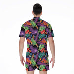Tropical Hawaiian Jungle Print Men's Rompers