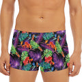 Tropical Hawaiian Jungle Print Men's Short Boxer Briefs
