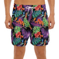 Tropical Hawaiian Jungle Print Men's Split Running Shorts