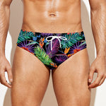 Tropical Hawaiian Jungle Print Men's Swim Briefs