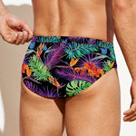 Tropical Hawaiian Jungle Print Men's Swim Briefs