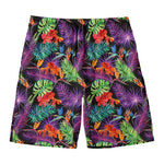 Tropical Hawaiian Jungle Print Men's Swim Trunks