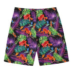 Tropical Hawaiian Jungle Print Men's Swim Trunks