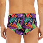 Tropical Hawaiian Jungle Print Men's Triangle Swim Briefs