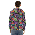 Tropical Hawaiian Jungle Print Men's Velvet Pullover Hoodie