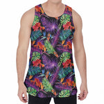 Tropical Hawaiian Jungle Print Men's Velvet Tank Top
