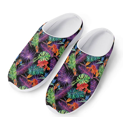 Tropical Hawaiian Jungle Print Mesh Casual Shoes