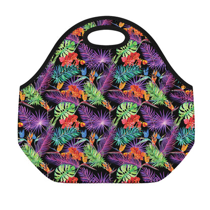 Tropical Hawaiian Jungle Print Neoprene Lunch Bag