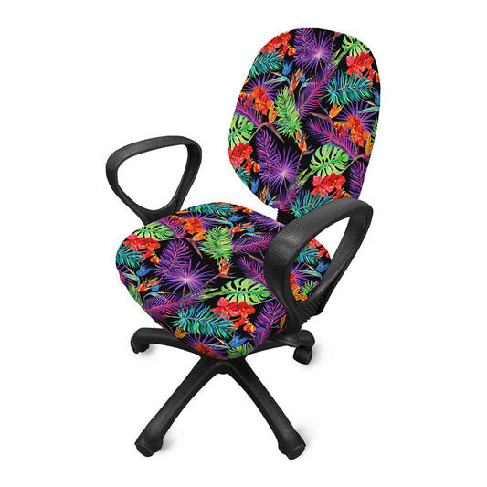 Tropical Hawaiian Jungle Print Office Chair Cover