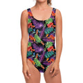 Tropical Hawaiian Jungle Print One Piece Swimsuit