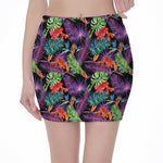 Tropical Hawaiian Jungle Print Pencil Mini Skirt