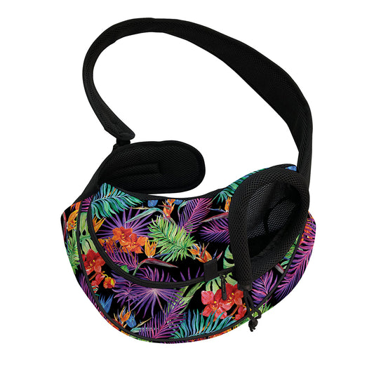 Tropical Hawaiian Jungle Print Pet Sling Carrier
