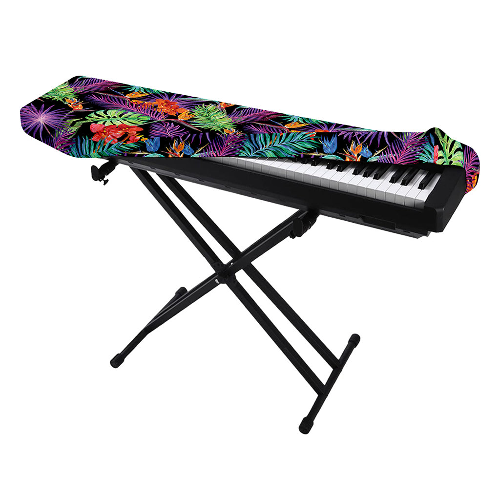 Tropical Hawaiian Jungle Print Piano Keyboard Cover