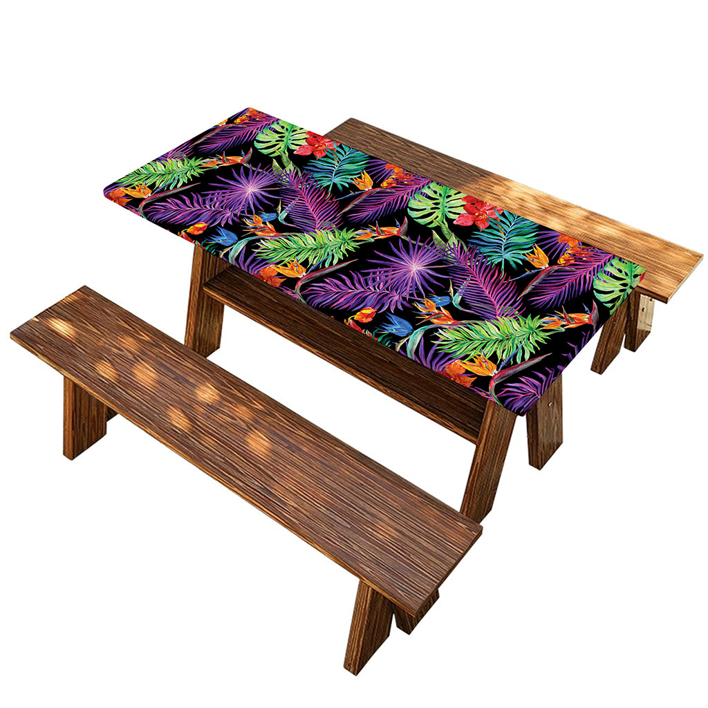Tropical Hawaiian Jungle Print Picnic Table Cover