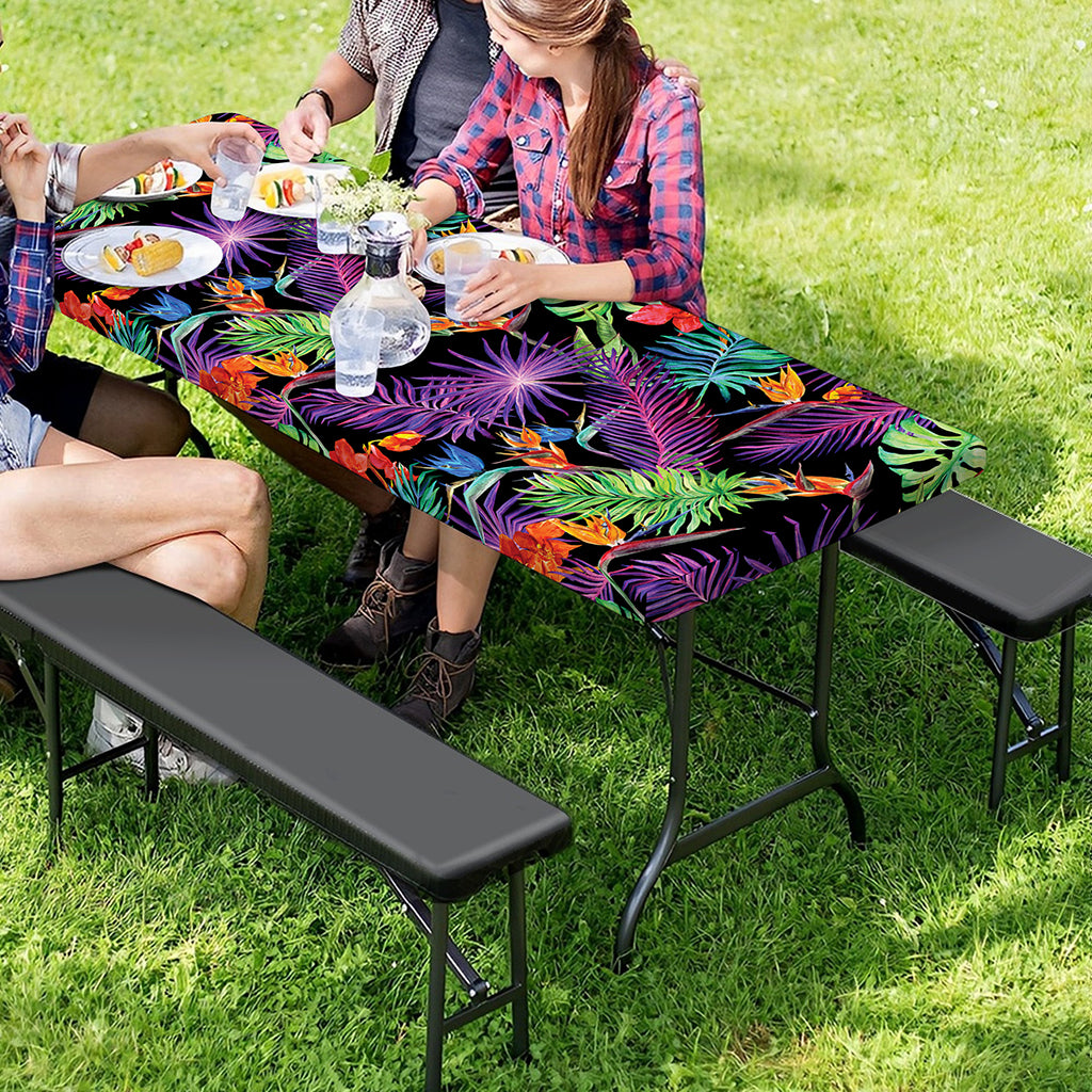 Tropical Hawaiian Jungle Print Picnic Table Cover