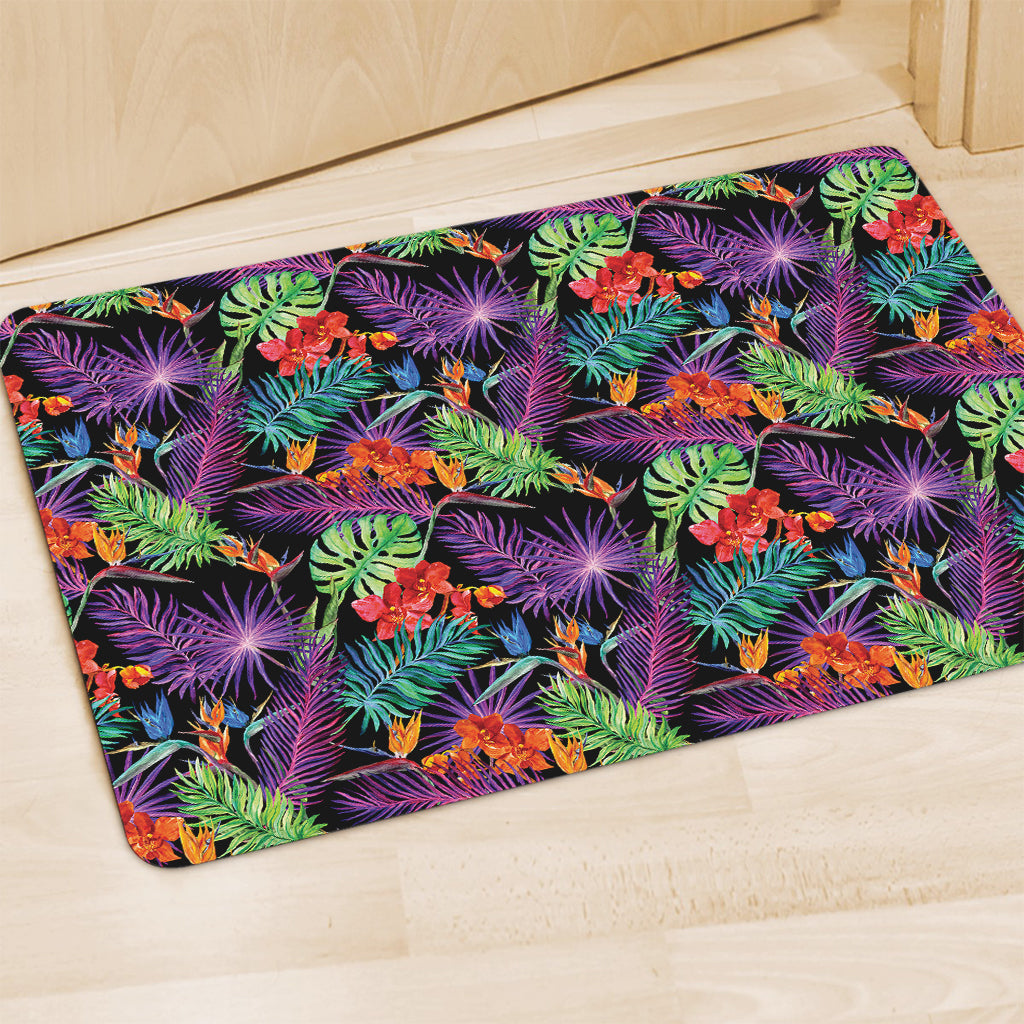 Tropical Hawaiian Jungle Print Polyester Doormat