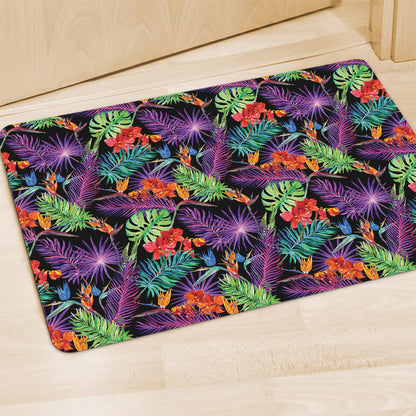 Tropical Hawaiian Jungle Print Polyester Doormat