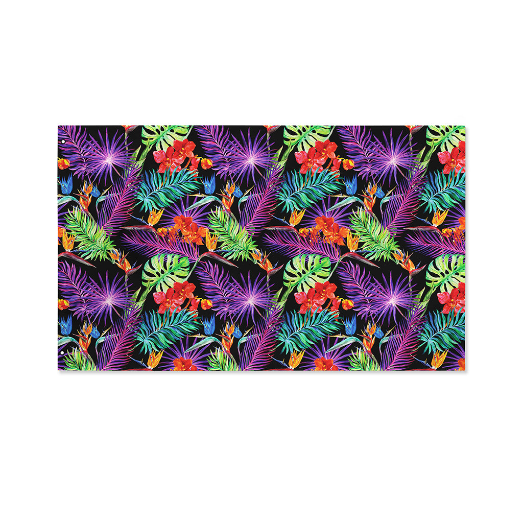 Tropical Hawaiian Jungle Print Polyester Flag