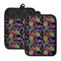 Tropical Hawaiian Jungle Print Pot Holders With Pocket