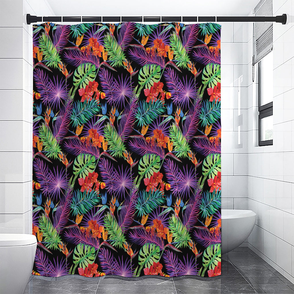 Tropical Hawaiian Jungle Print Premium Shower Curtain
