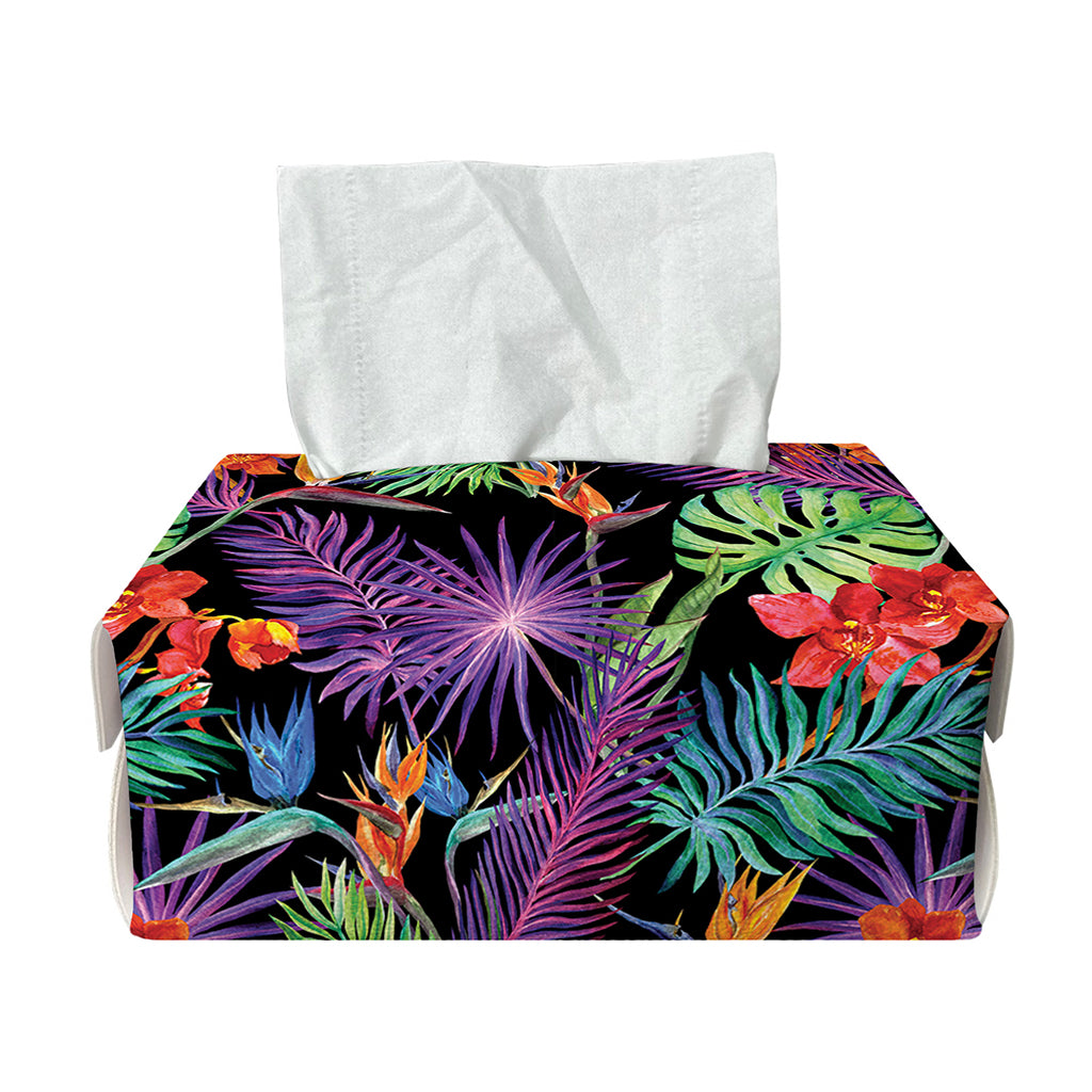Tropical Hawaiian Jungle Print Rectangle Tissue Box Cover