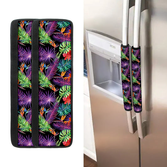 Tropical Hawaiian Jungle Print Refrigerator Handle Covers